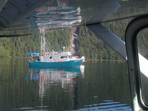 Arriving at the boat