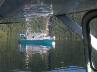 Arriving at the boat