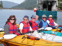 Kayaking off MV Island Bay