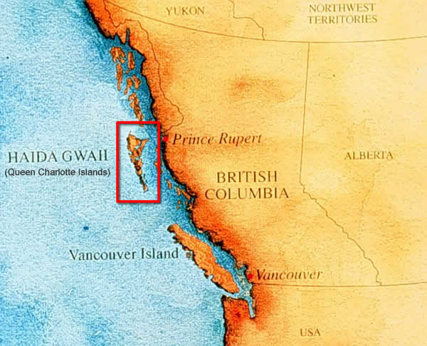 Haida Gwaii - Queen Charlotte Islands Map